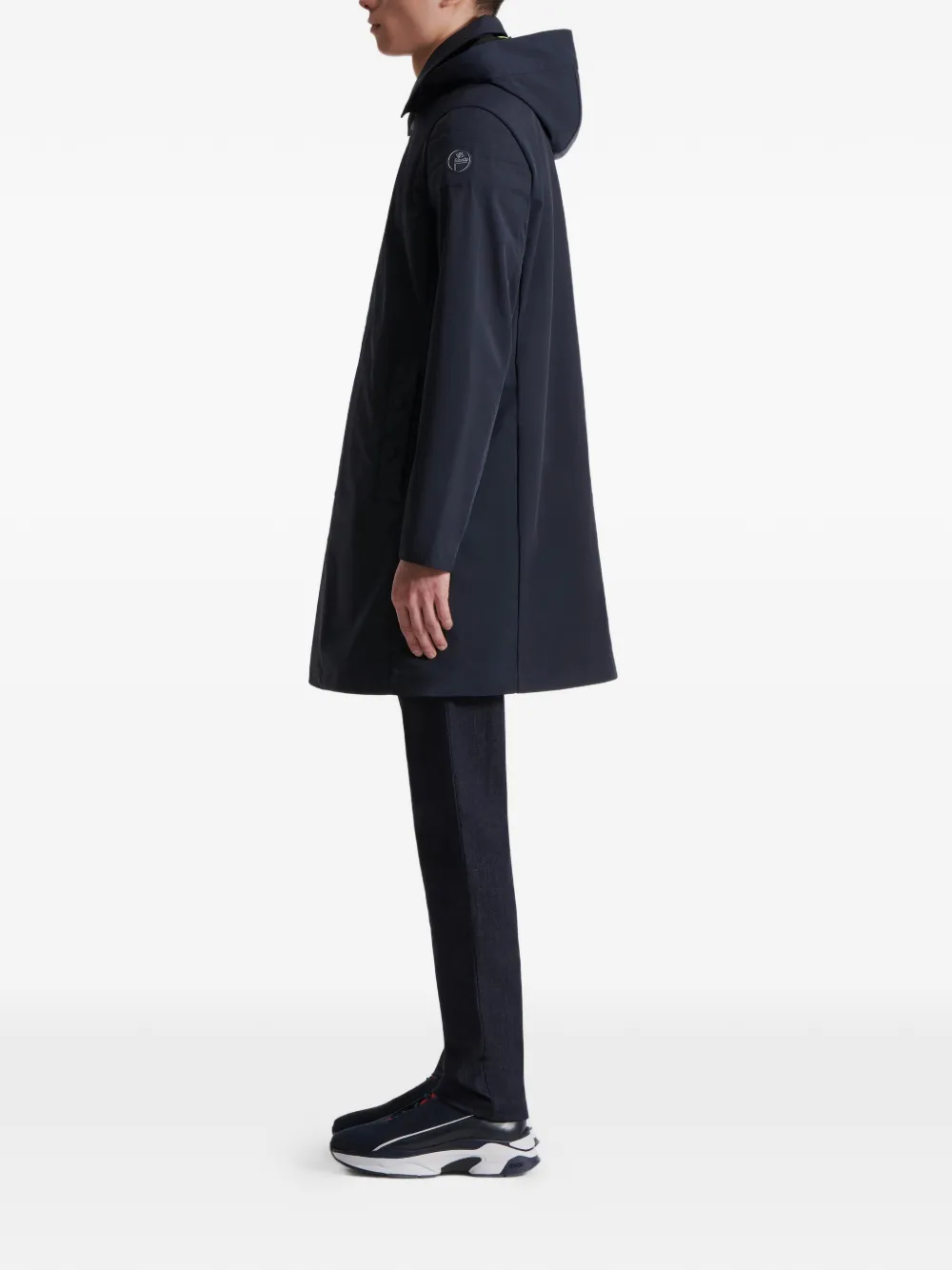  Fusalp Hooded Single-breasted Coat - Blue 