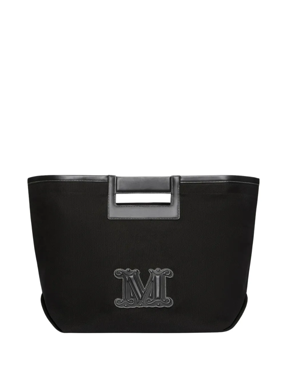 Max Mara logo-applique shoulder bag - Nero