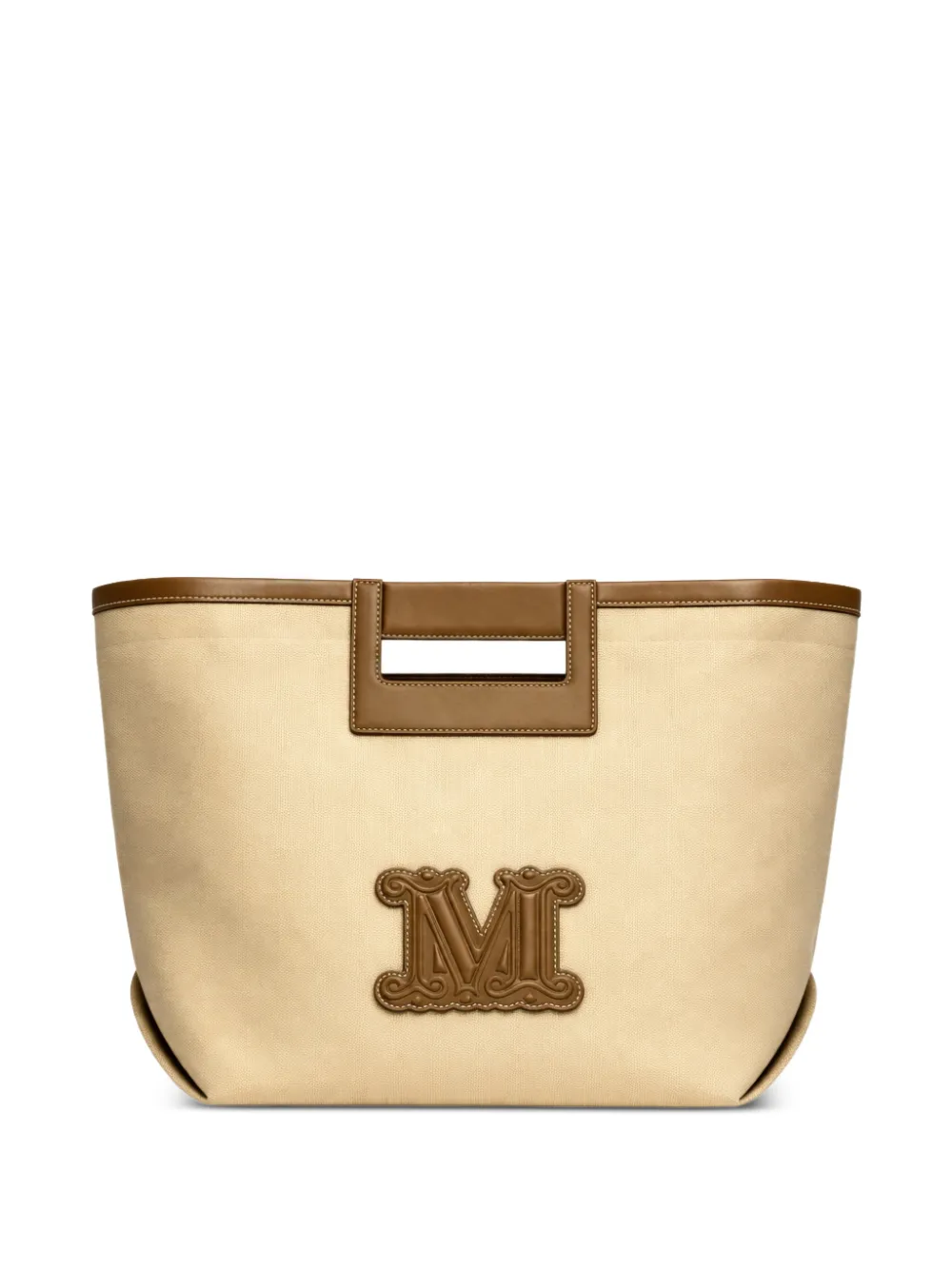 Max Mara logo-appliqué tote bag - Toni neutri