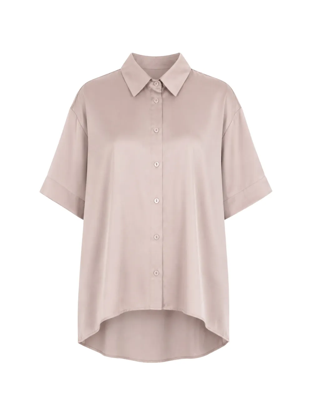 Max Mara short-sleeve high-low shirt - Rosa