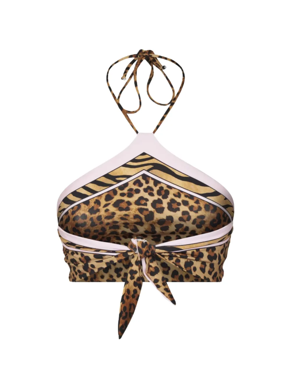 MC2 Saint Barth Bikinitop met luipaardprint Beige