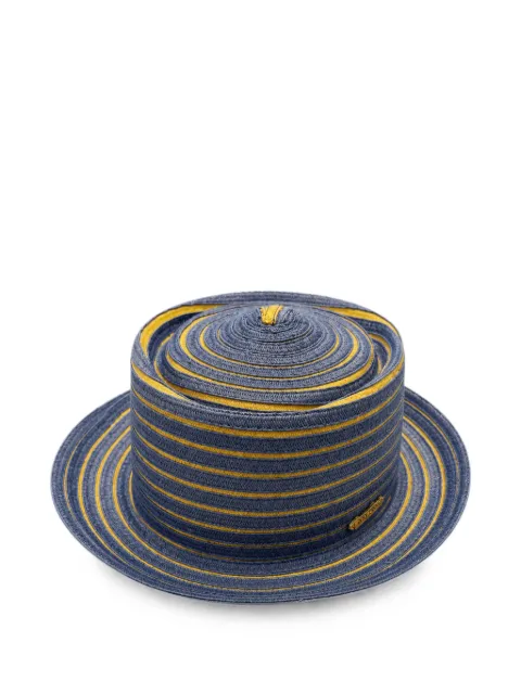 Borsalino ストライプ ストローハット