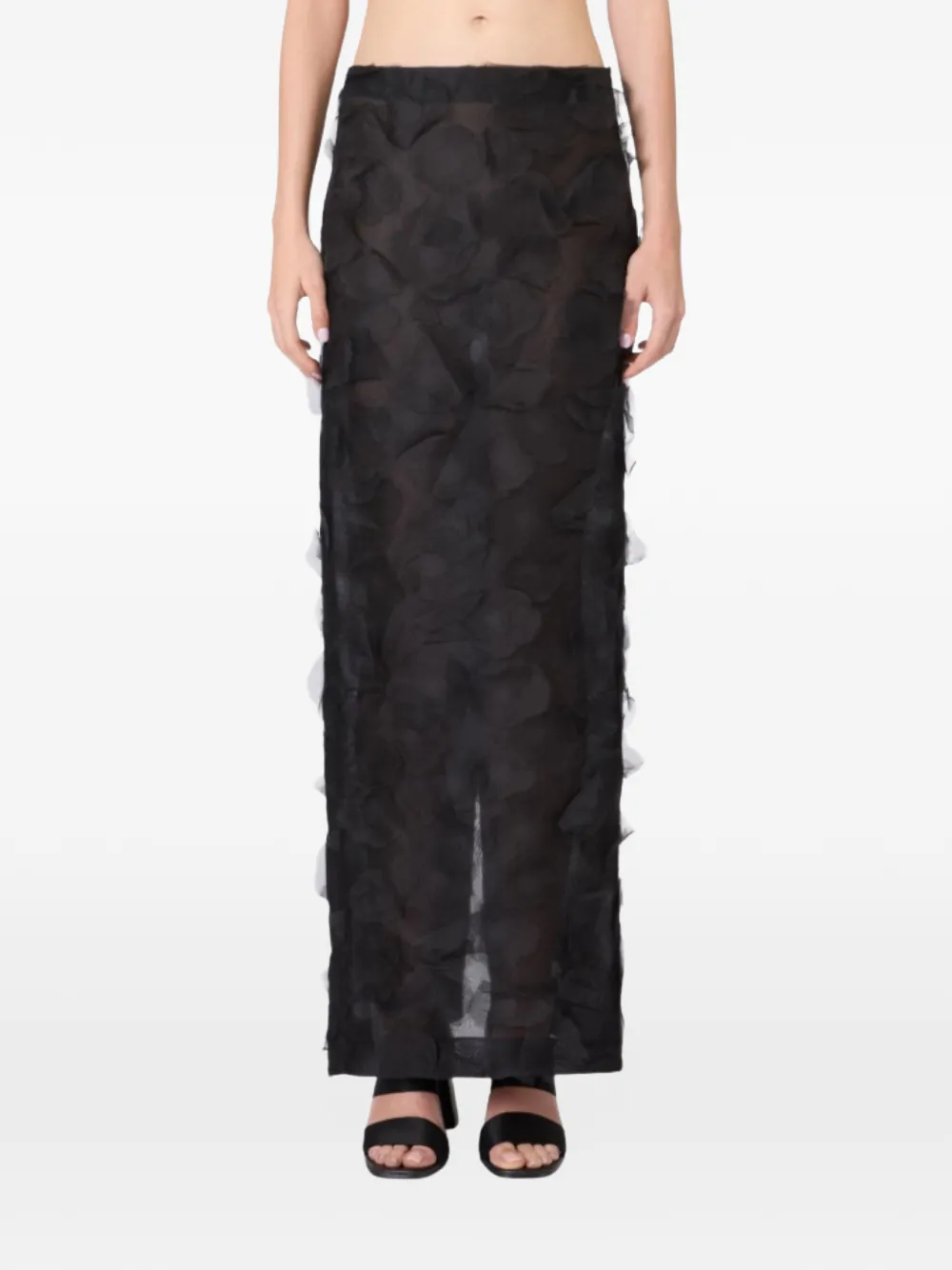 Max Mara Adepto maxi-rok met ruches Zwart