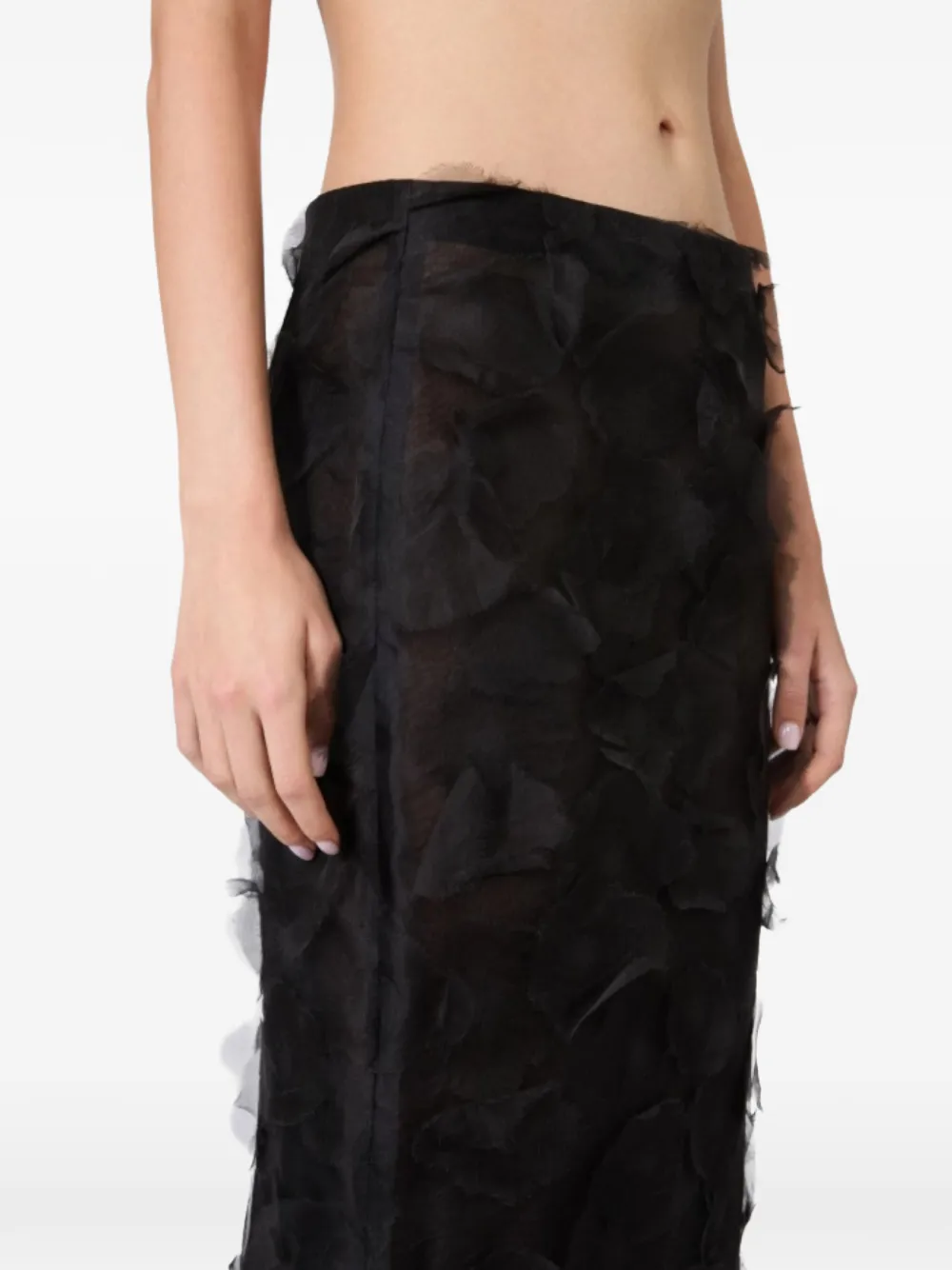 Max Mara Adepto maxi-rok met ruches Zwart