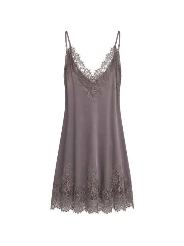 gold hawk silk dress lace-trimmed Slip | Grey prom dress ideas