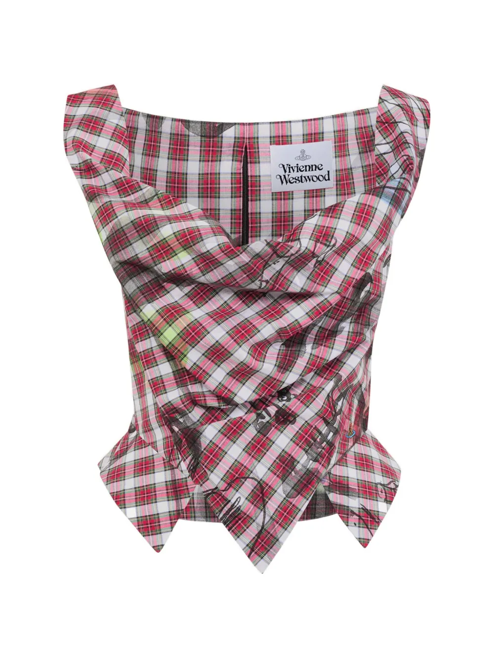 Vivienne Westwood Sunday plaid top - Rosso