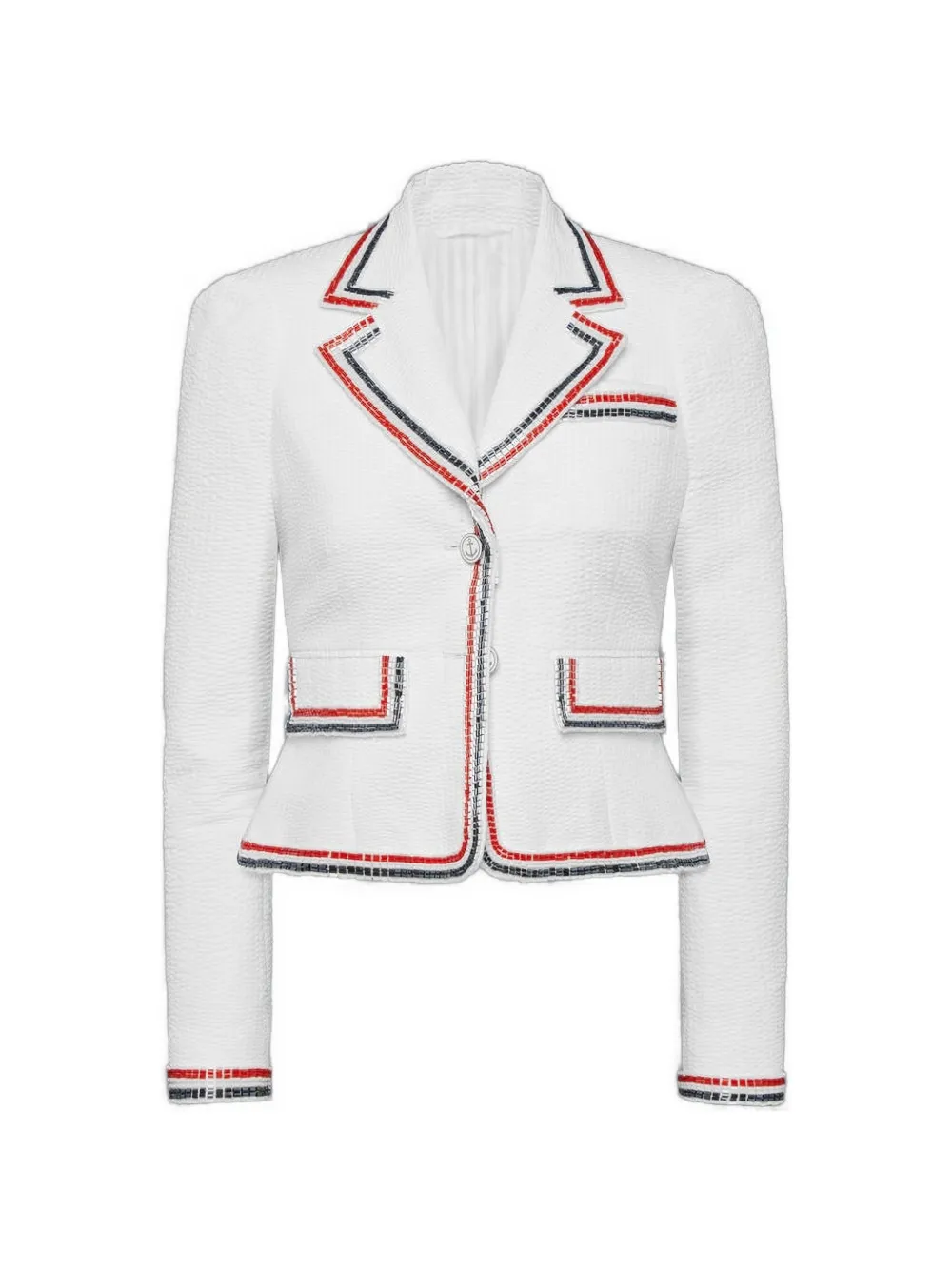 Thom Browne seersucker jacket - Bianco