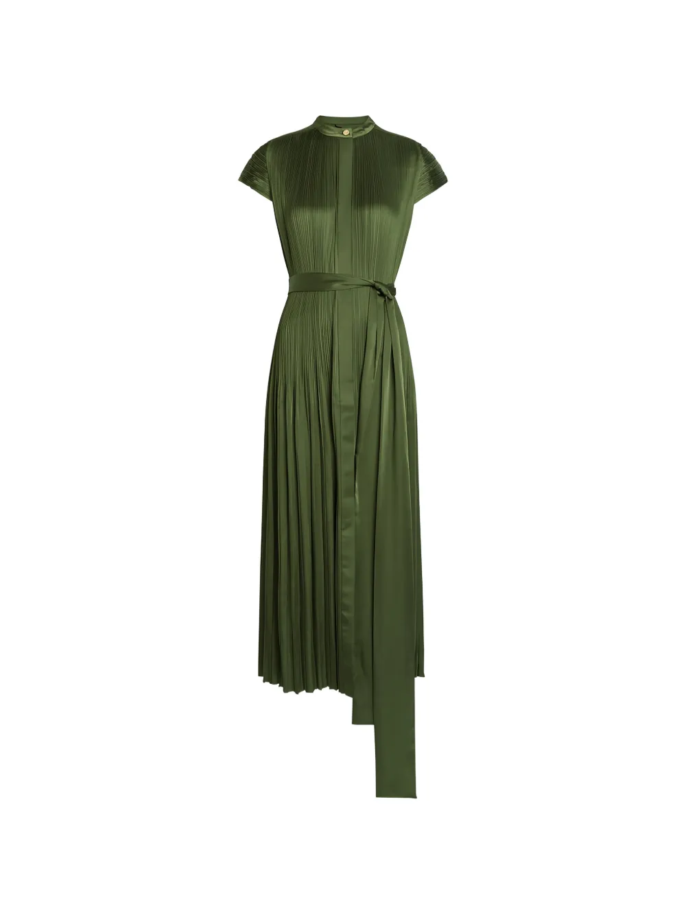 JOSEPH pleated belted midi dress - Verde