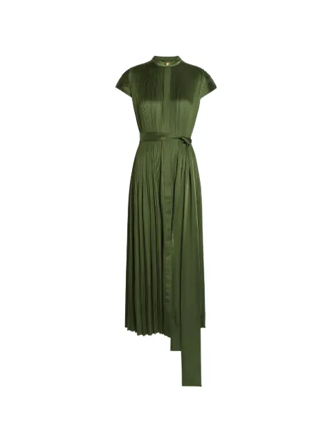 JOSEPH pleated belted midi dress