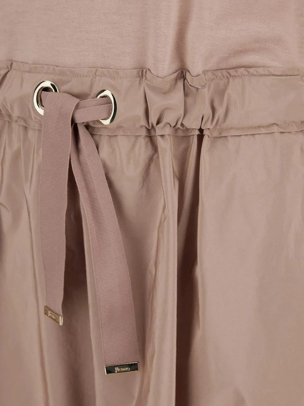 Herno Jurk met trekkoordtaille Beige