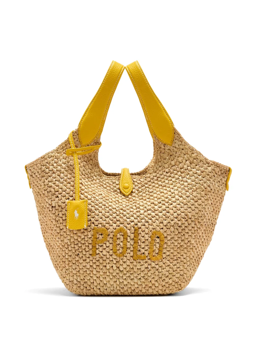 Polo Ralph Lauren Polo Play Tote Bag aus Stroh - Nude