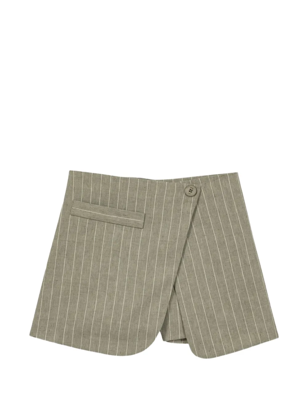 Maje button striped shorts - Grigio