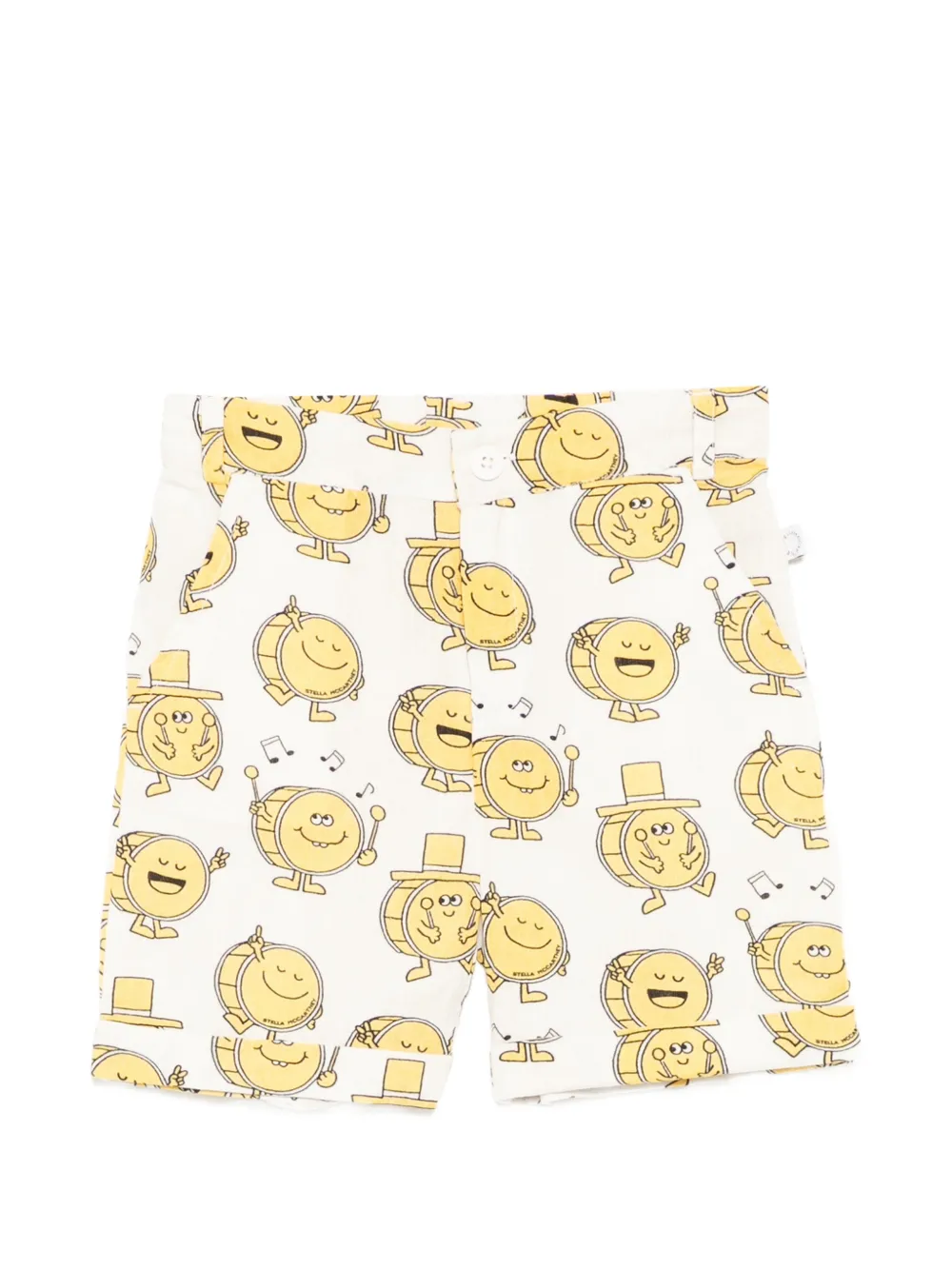 Stella McCartney Kids drum-print shorts - White