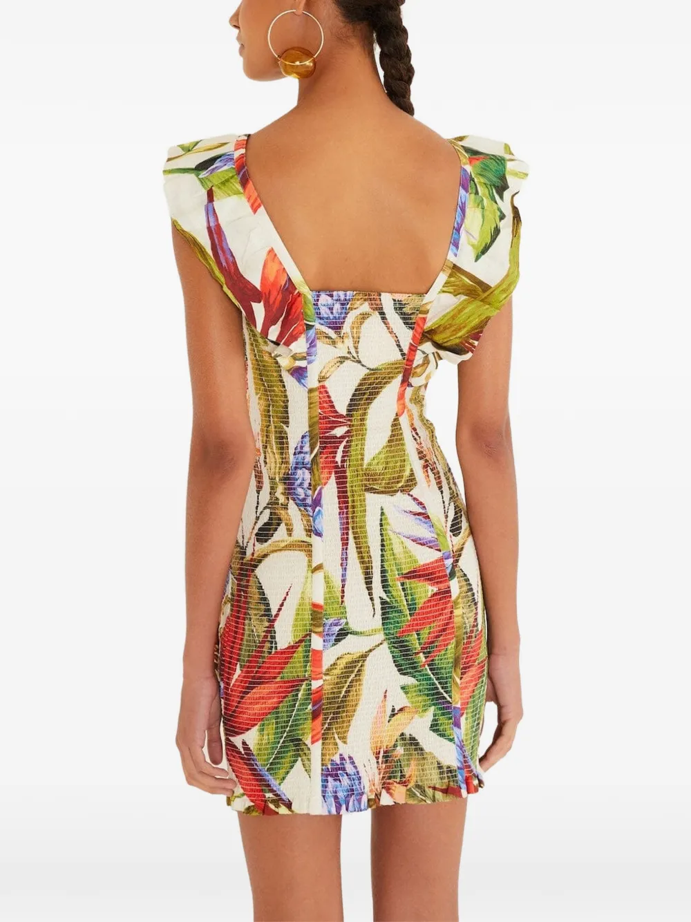 FARM Rio Florart mini-jurk Wit