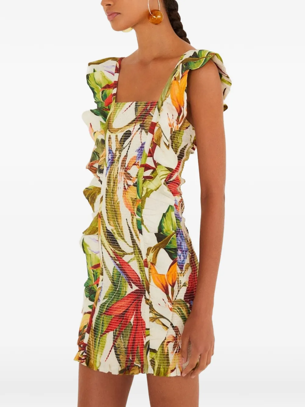 FARM Rio Florart mini-jurk Wit