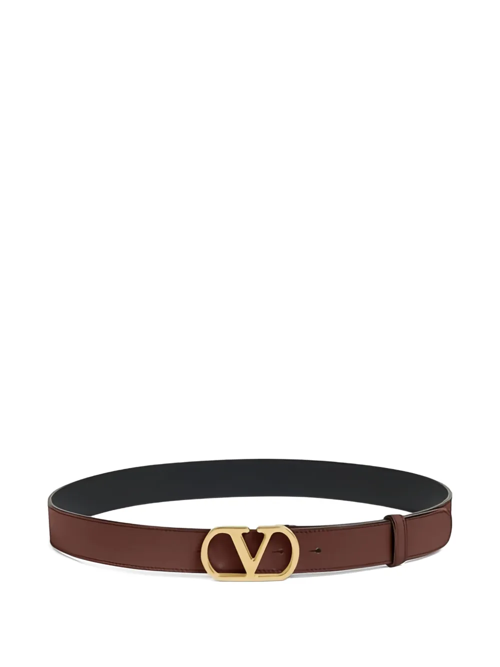 Valentino Garavani Vlogo Signature leather belt - Marrone