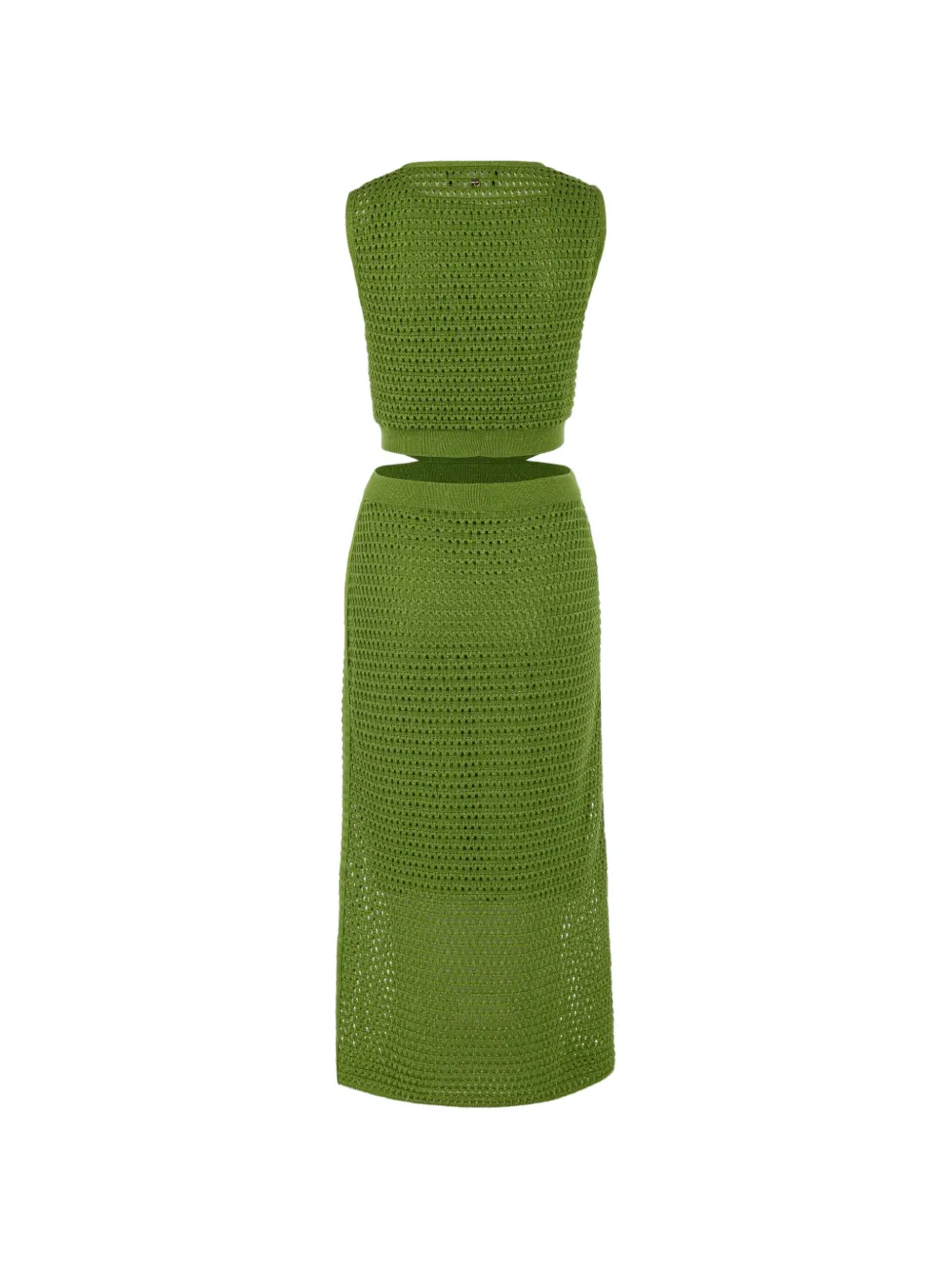  Marccain Rethink Together Openwork Midi Dress - Green 