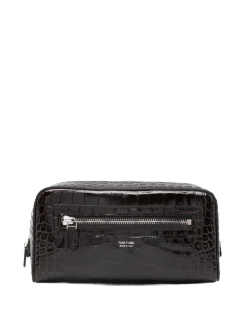 TOM FORD crocodile-embossed wash bag