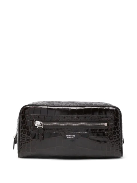 TOM FORD crocodile-embossed wash bag