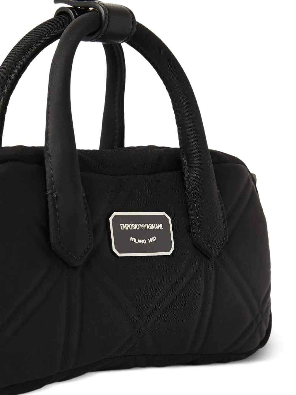 Emporio Armani Shopper met logoplakkaat Zwart