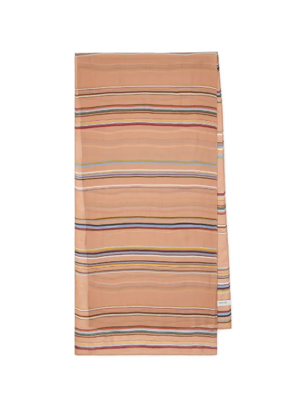 Paul Smith Signature Stripe' Silk-blend Scarf in Neutrals
