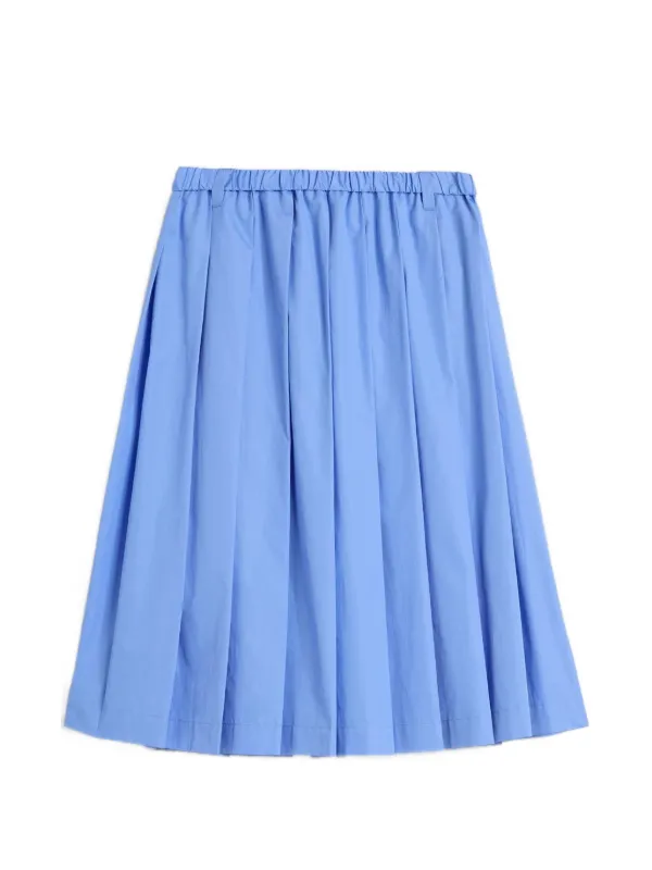 ASPESI Pleated Elasticated Skirt in Blue