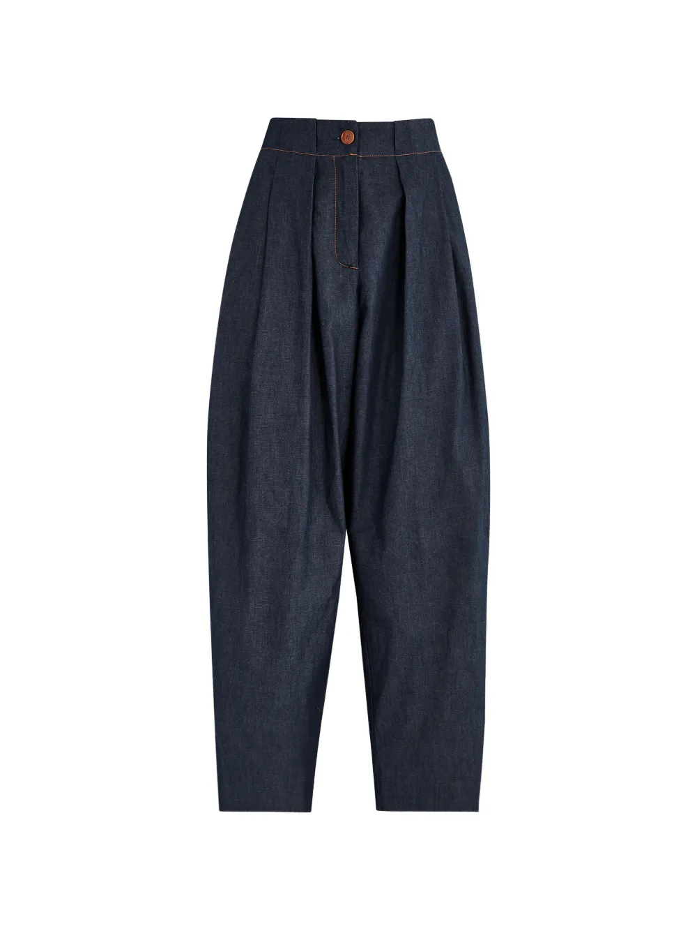 Palmer//Harding Solo barrel-leg chambray trousers - Blu