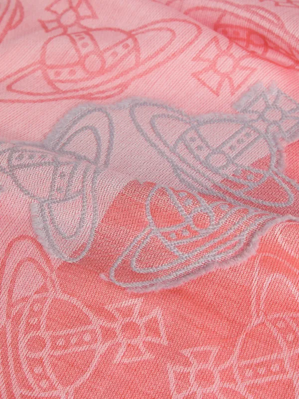 Vivienne Westwood Print Fringed Scarf | Pink | FARFETCH