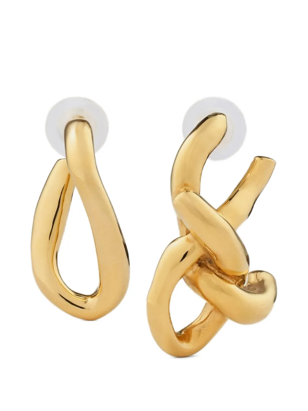 Givenchy chain link asymmetrical earrings - Oro