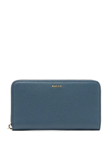 Bally grained zip-around wallet