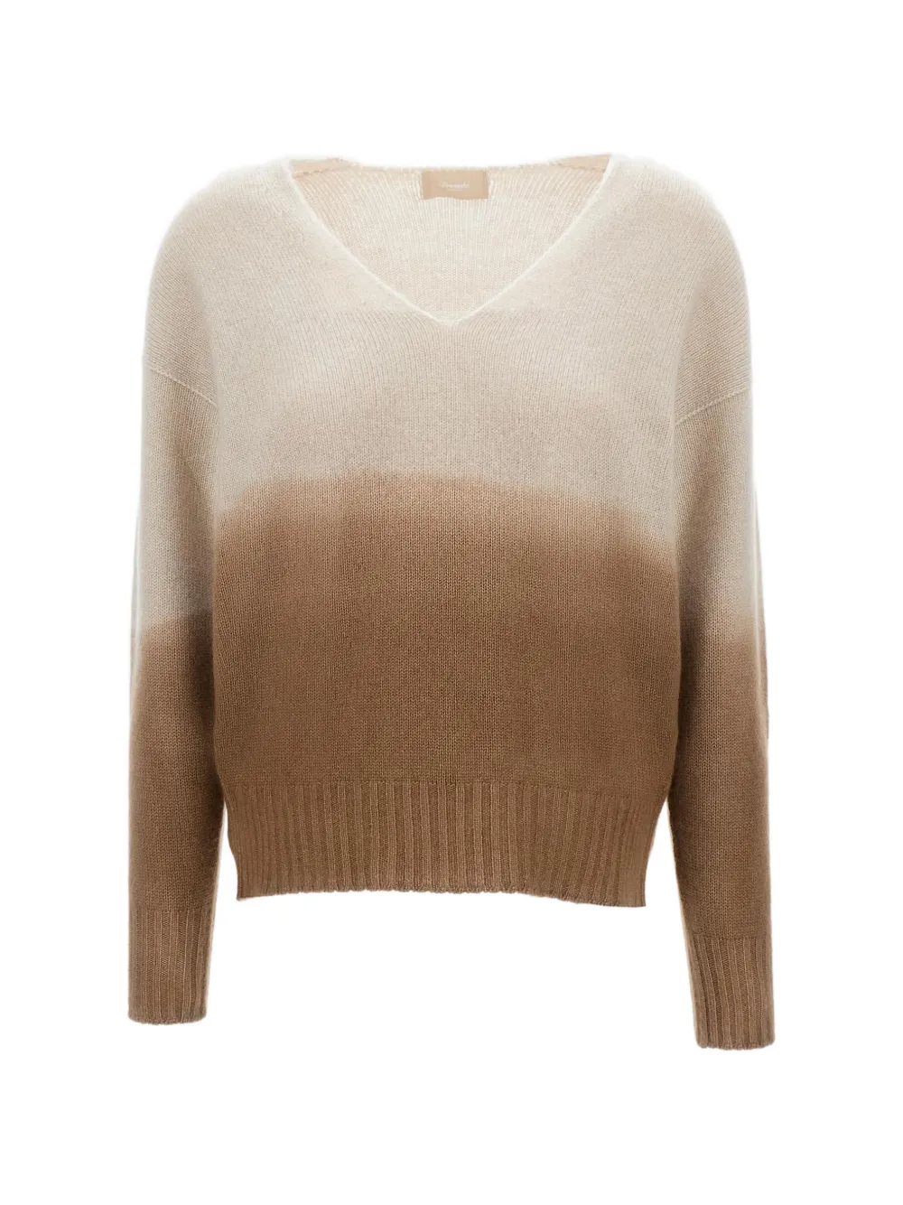 Drumohr ribbed V-neck sweater - Marrone