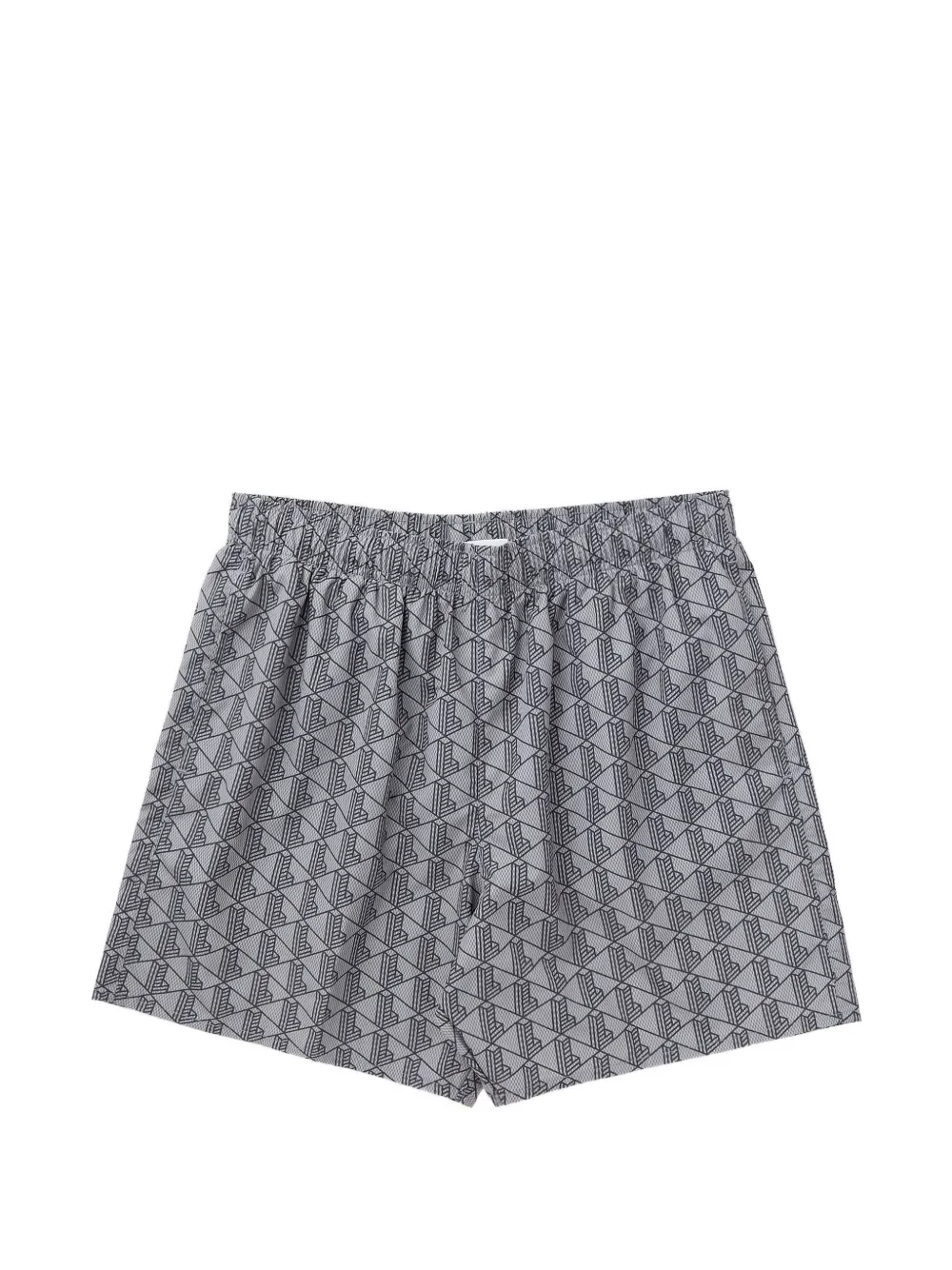 Lacoste geometric-print swim shorts - Grigio