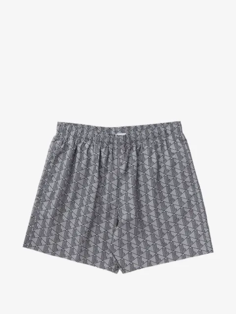 Lacoste geometric-print swim shorts