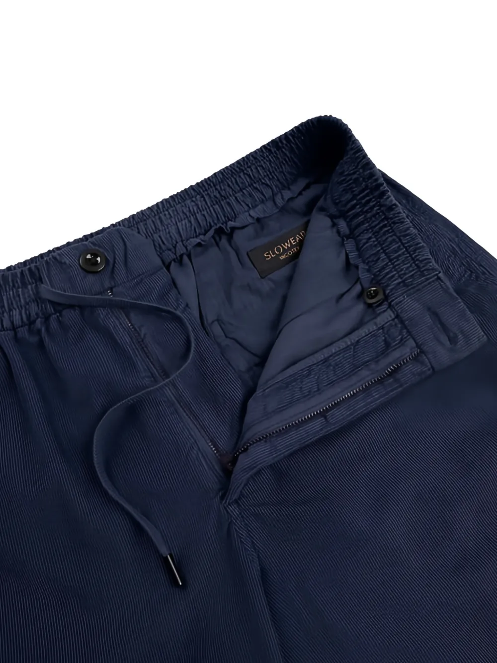 Incotex Ribfluwelen shorts met trekkoord Blauw
