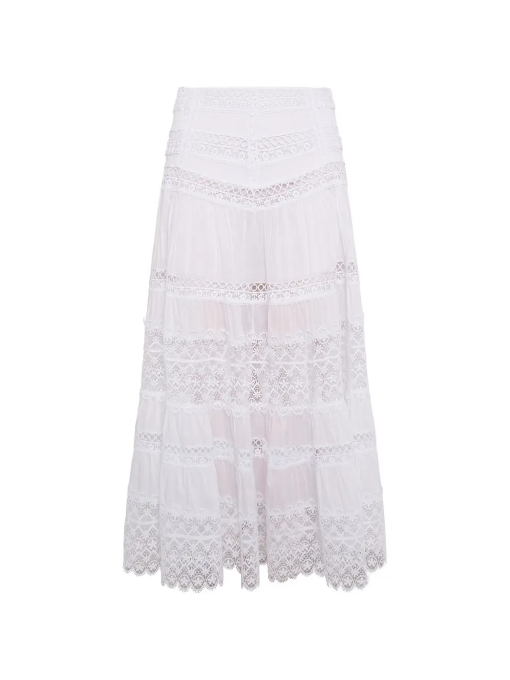 Charo Ruiz Ibiza lace skirt - Bianco