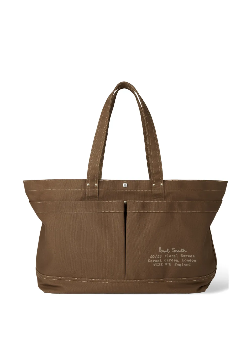 Paul Smith large front-pocket tote bag - Marrone
