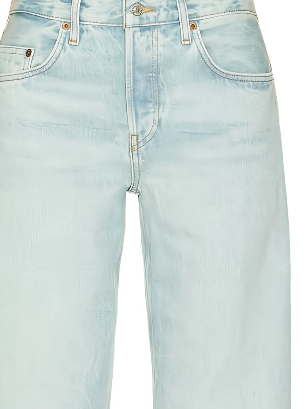 RE DONE Straight jeans met knopen Blauw