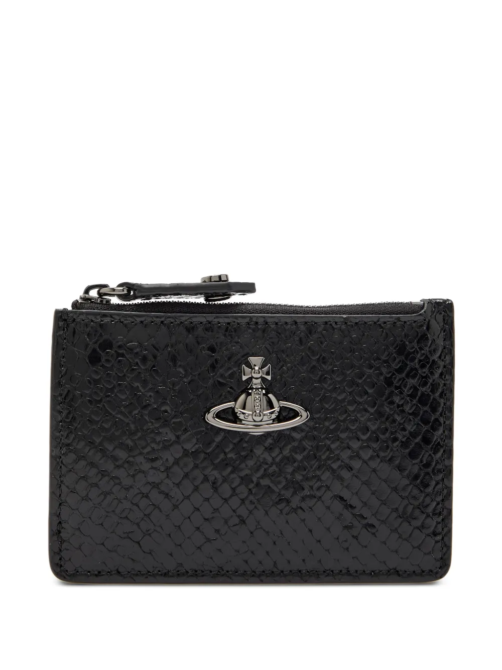 Vivienne Westwood orb-detail croc-pattern wallet - Nero