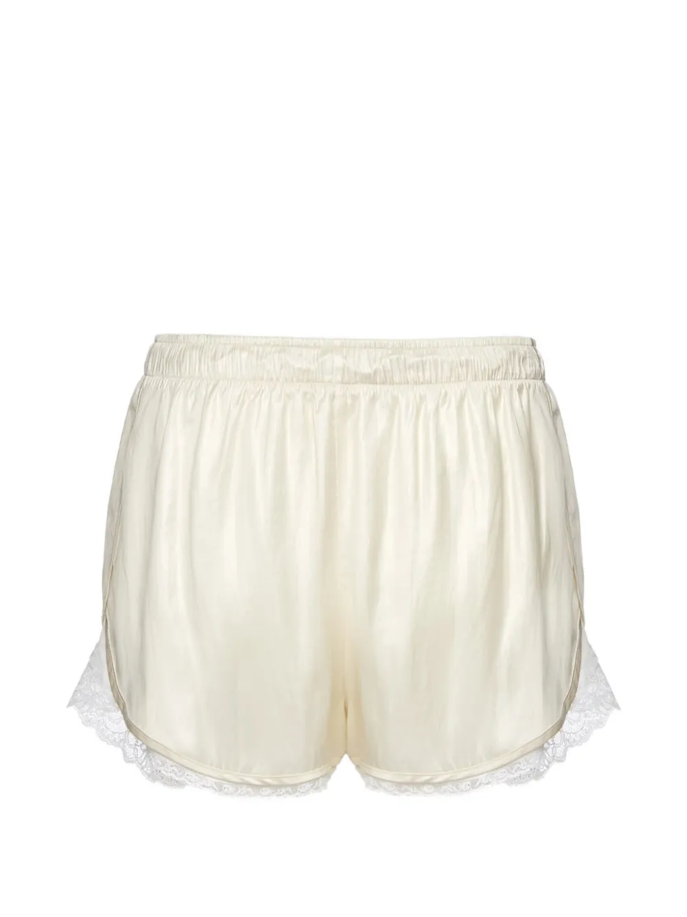 Magda Butrym Shorts met afwerking van kant Beige