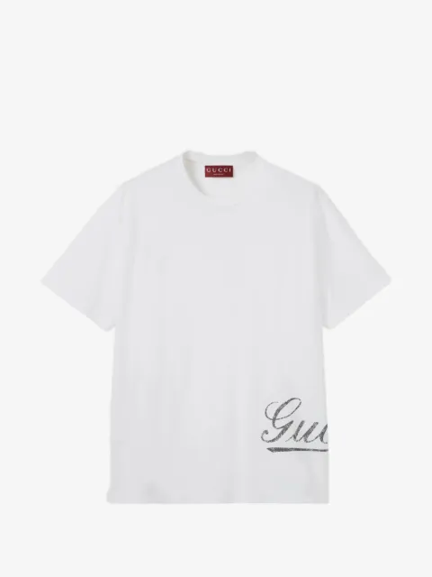 Gucci camiseta con letras del logo