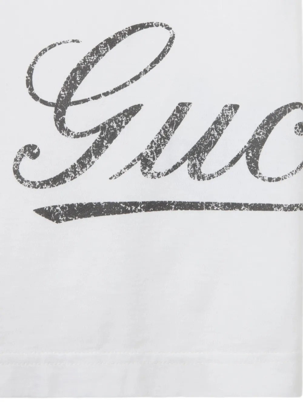 Gucci Geribbeld T-shirt met logo Wit