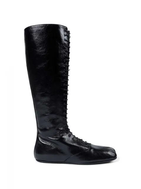 Ann Demeulemeester 이샤 스퀘어 레이스업 롱 부츠