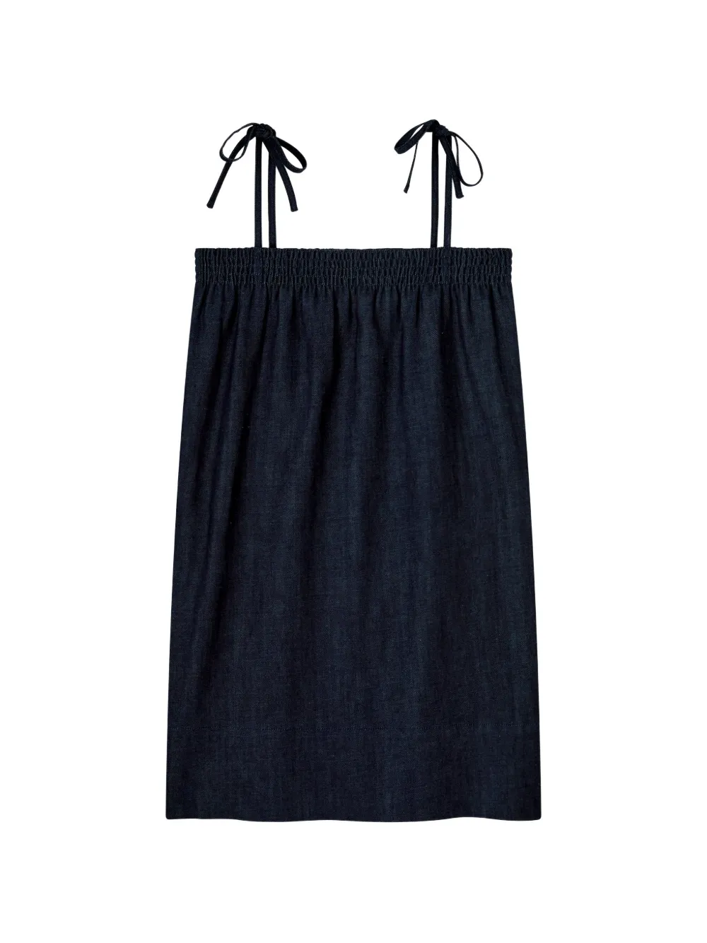 A.P.C. tie-strap smocked dress - Blu