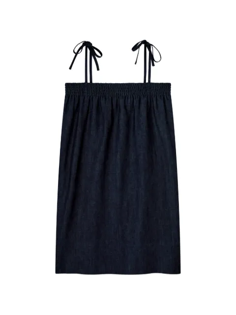 A.P.C. tie-strap smocked dress