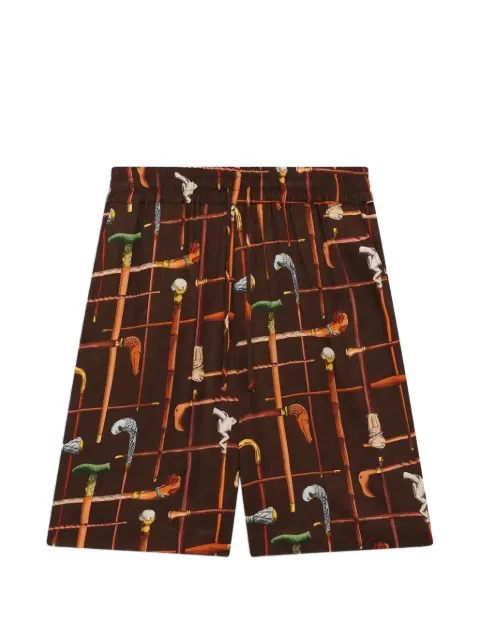 Drôle De Monsieur shorts con estampado de bastón