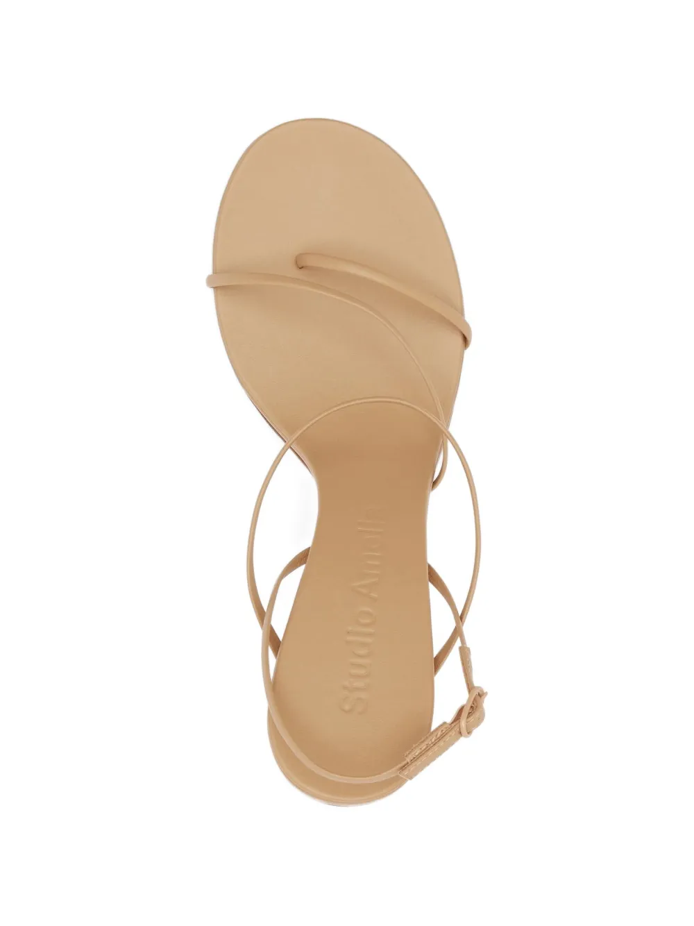 Studio Amelia Helix sandalen met spiraalhak Beige