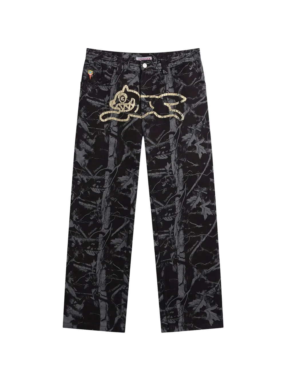ICECREAM Running Dog Double Scoop denim trousers - Nero