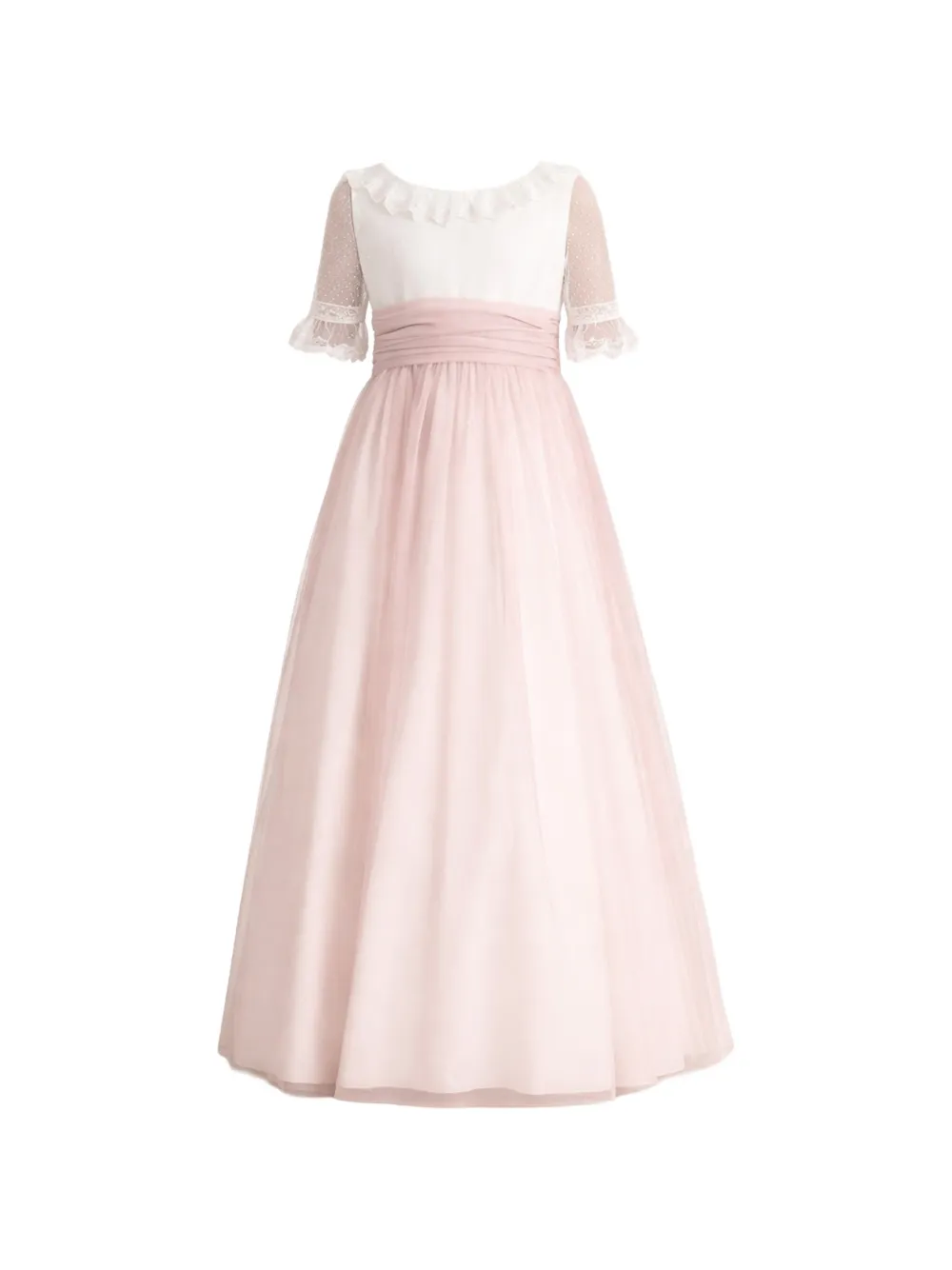 AMAYA ruffled lace dress - Rosa
