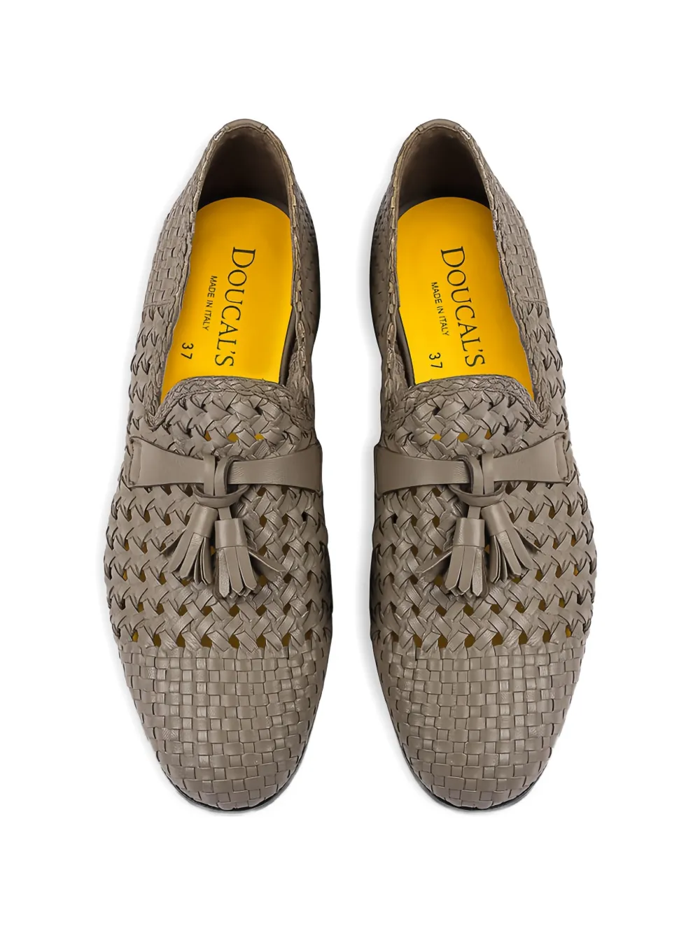 Doucal's openwork tassel loafers Beige