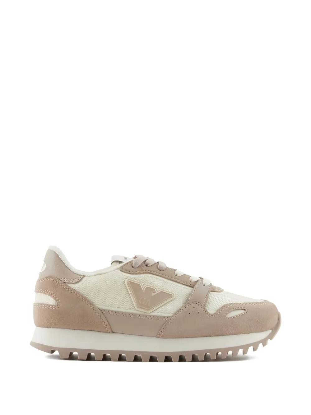 Emporio Armani Kids Sneakers met logopatch Beige